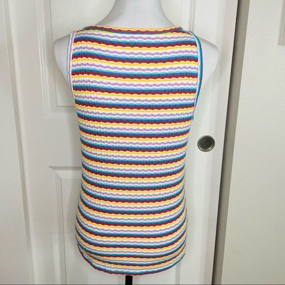a.n.a. Rainbow Stripe Tank size Large - Picture 5 of 9